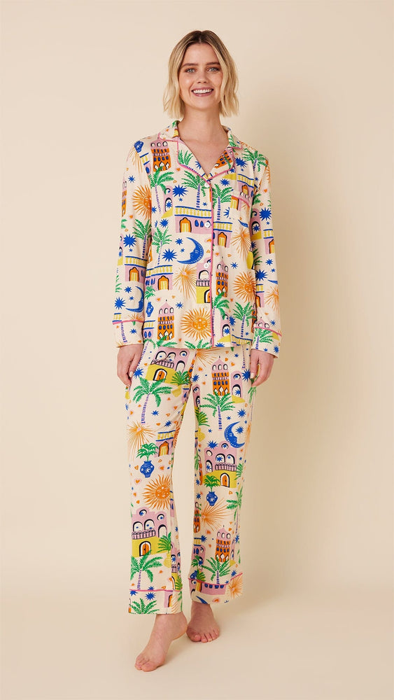 Moroccan Magic Pima Knit Long-Sleeved Pajama Set
