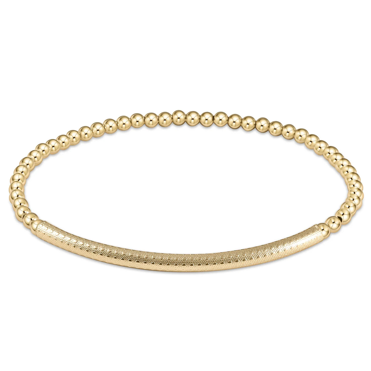 Extends Classic Bliss Bar 3mm Gold Bead Bracelet