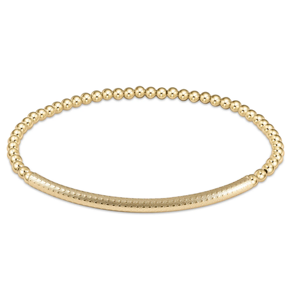 Extends Classic Bliss Bar 3mm Gold Bead Bracelet