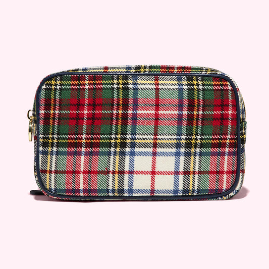 SCL Christmas Plaid Double Zip Pouch
