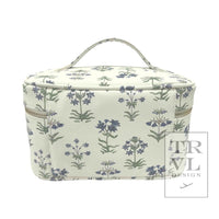 Luxe Train2 Cosmetic Case - Provence with Green Pinstripe Liner