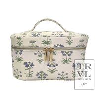 Luxe Train2 Cosmetic Case - Provence with Green Pinstripe Liner