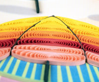 Quilling Card Quilled Colorful Beach Umbrellas Greeting Card