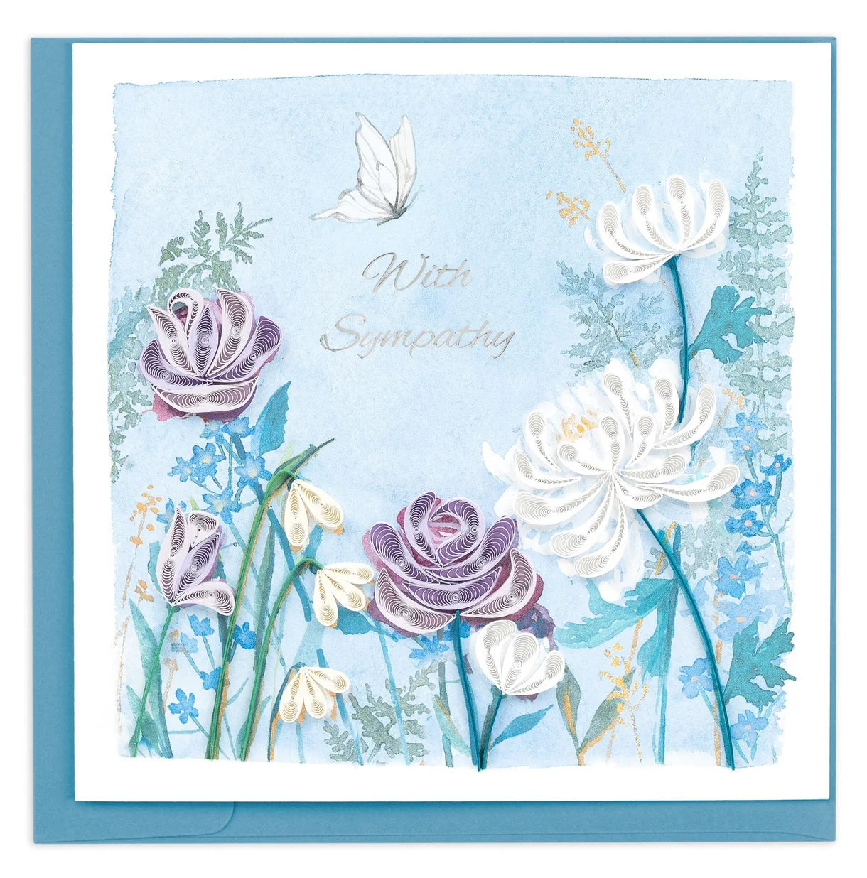 Quilled Sympathy Garden Greeting Card