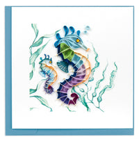 Quilling Card Quilled Colorful Seahorse Greeting Card