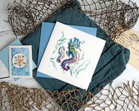 Quilling Card Quilled Colorful Seahorse Greeting Card
