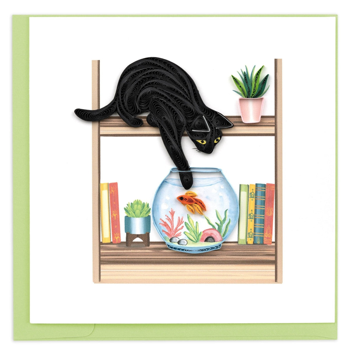 Quilling Card Quilled Mischievous Cat Greeting Card