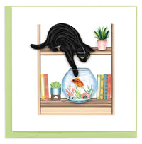 Quilling Card Quilled Mischievous Cat Greeting Card