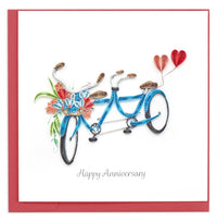 Quilling Card Quilled Tandem Bicycle Anniversary Card