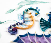 Quilling Card Quilled Colorful Seahorse Greeting Card
