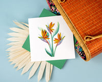 Quilling Card Quilled Bird of Paradise Greeting Card