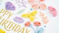 Quilling Card Quilled Floral Birthday Cake Greeting Card