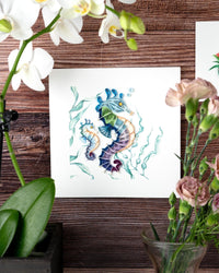 Quilling Card Quilled Colorful Seahorse Greeting Card