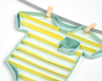 Quilling Card Quilled Baby Clothesline Greeting Card