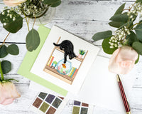 Quilling Card Quilled Mischievous Cat Greeting Card