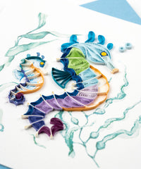 Quilling Card Quilled Colorful Seahorse Greeting Card