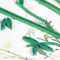 Quilling Card Quilled Bamboo & Birds Greeting Card