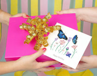Quilling Card Quilled Birthday Flowers & Blue Butterflies Greeting Card