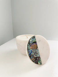 Rainbow Eucalyptus White Marble Candle
