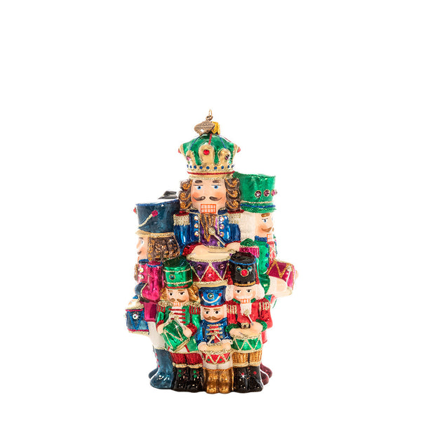 12 Drummers Drumming Glass Ornament