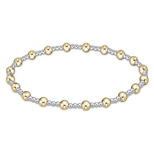 extends classic sincerity pattern bead bracelet - mixed metal