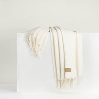 Ecru Juno Cashmere/Lambswool Throw