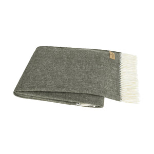 Moss Italian Herringbone Throw