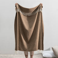 Saddle Italian Herringbone Throw