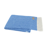 Marina Blue Italian Herringbone Throw