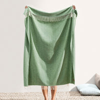 Olive Italian Herringbone Throw