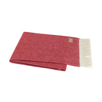 Red Poppy Italian Herringbone Throw