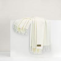 Ecru Italian Herringbone Throw
