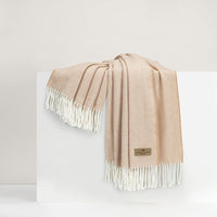 Soft Linen Italian Herringbone Throw