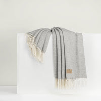 Light Gray Juno Cashmere/Lambswool Throw