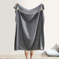 Navy Juno Cashmere/Lambswool Throw