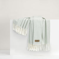 Sea Glass Italian Herringbone Throw