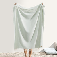 Sea Glass Italian Herringbone Throw