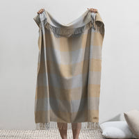 Dune/Light Gray Buffalo Check Throw