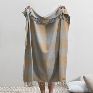 Dune/Light Gray Buffalo Check Throw