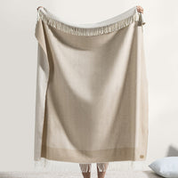 Dune Border Herringbone Throw