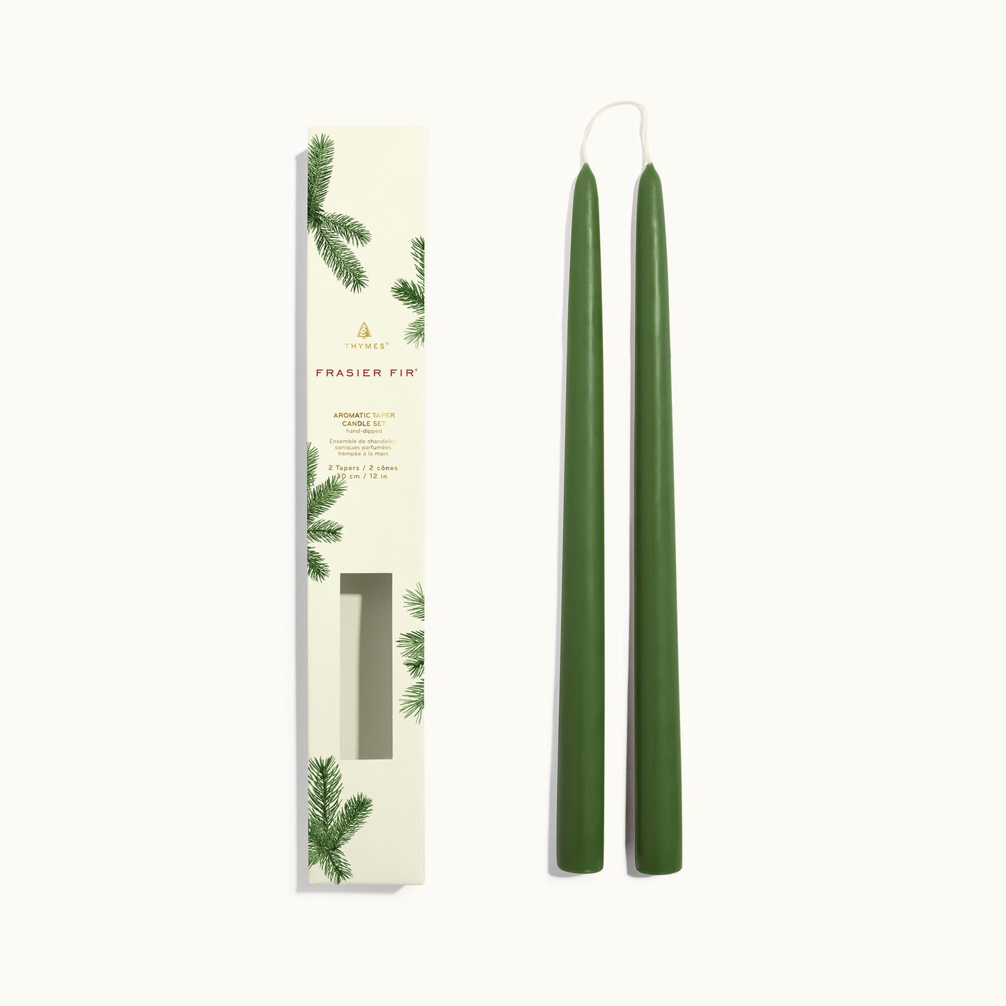 Frasier Fir 12" Scented Taper Candle Set