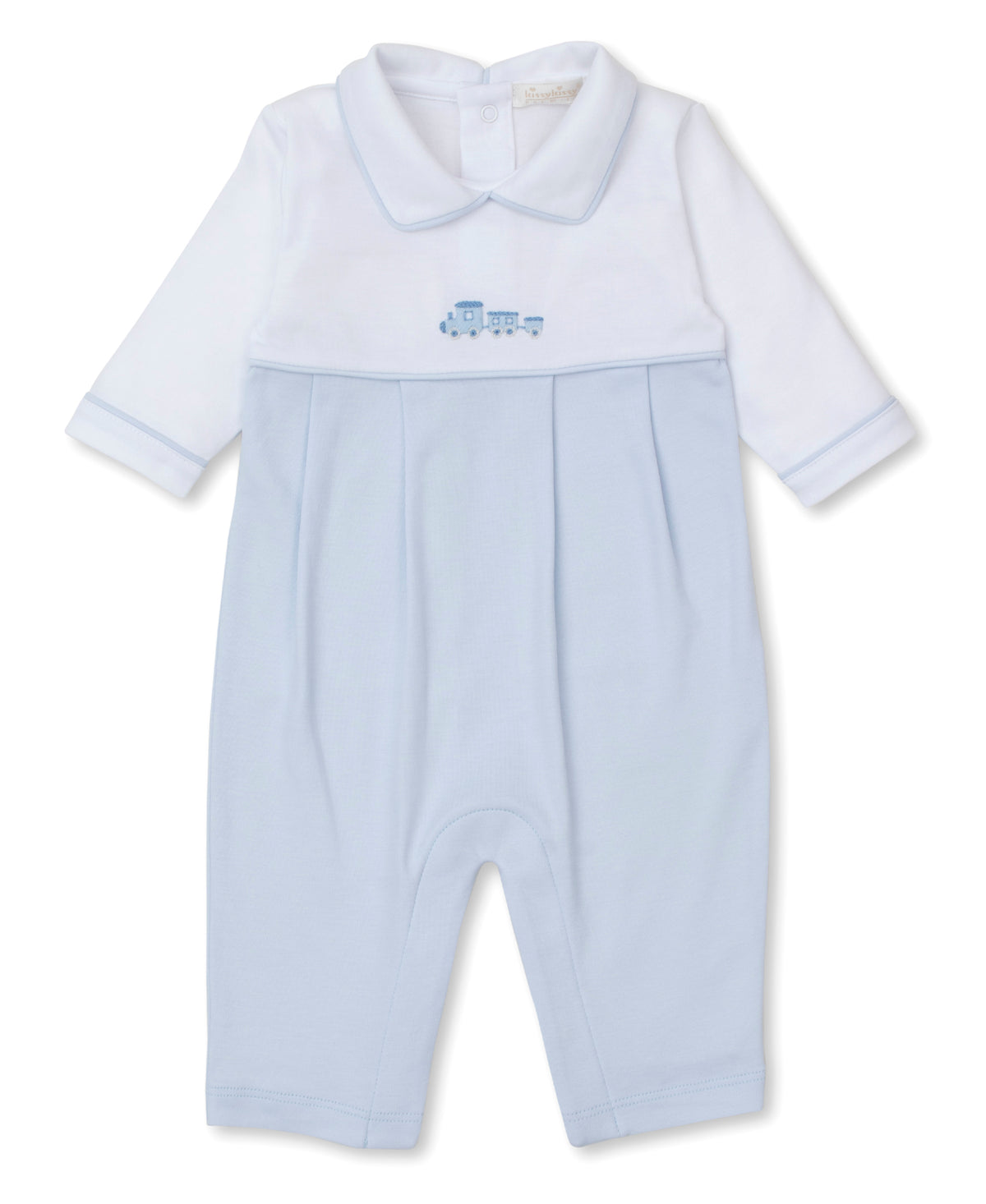Light Blue Train Hand Embroidered Playsuit