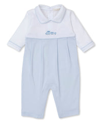 Light Blue Train Hand Embroidered Playsuit