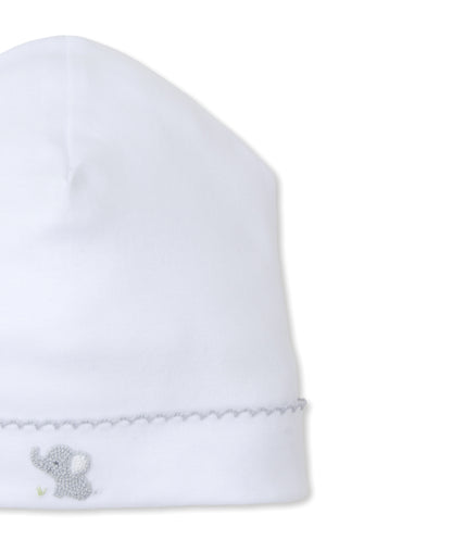 White and Silver Jungle Mates Hand Embroidered Hat