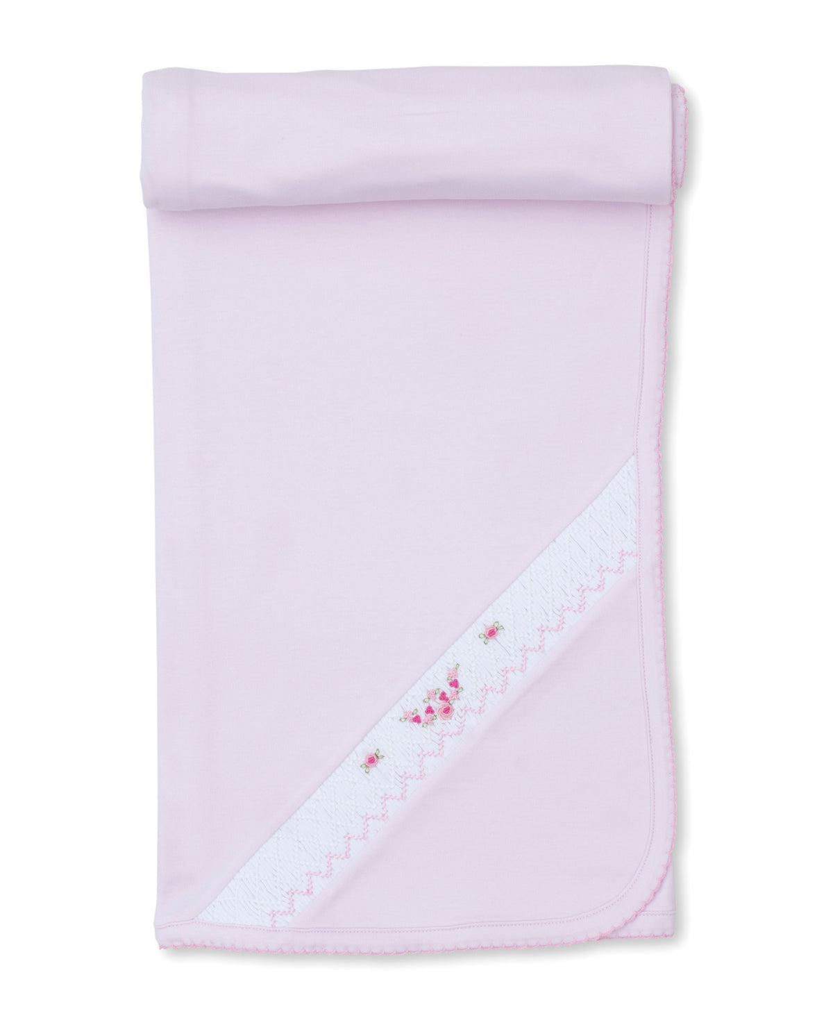 Pink Roses Hand Smocked Blanket