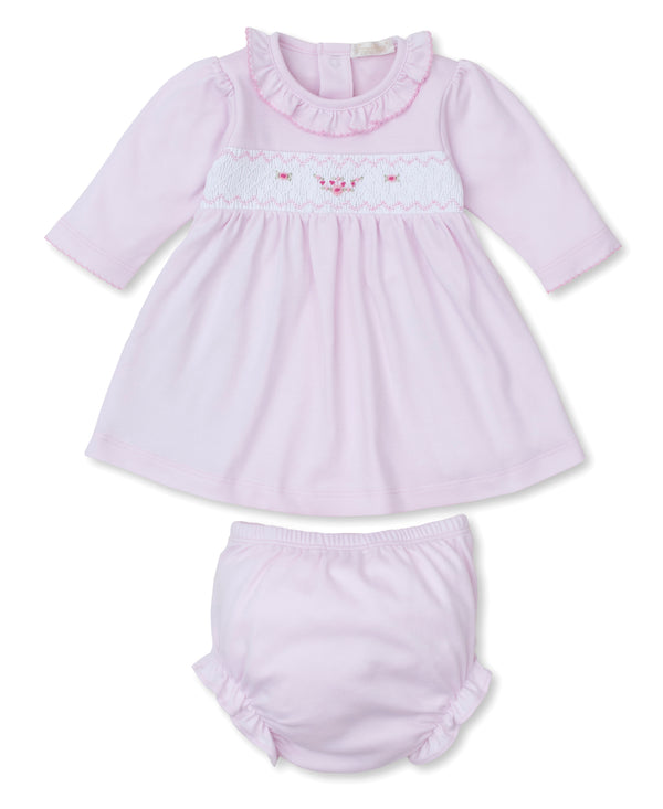 Pink Roses Hand Smocked Dress Set