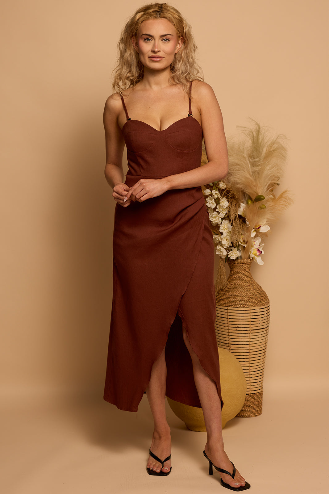 Convertible  Barcelona Dress - Brown
