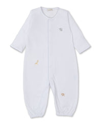 White and Silver Jungle Mates Hand Embroidered Converter Gown