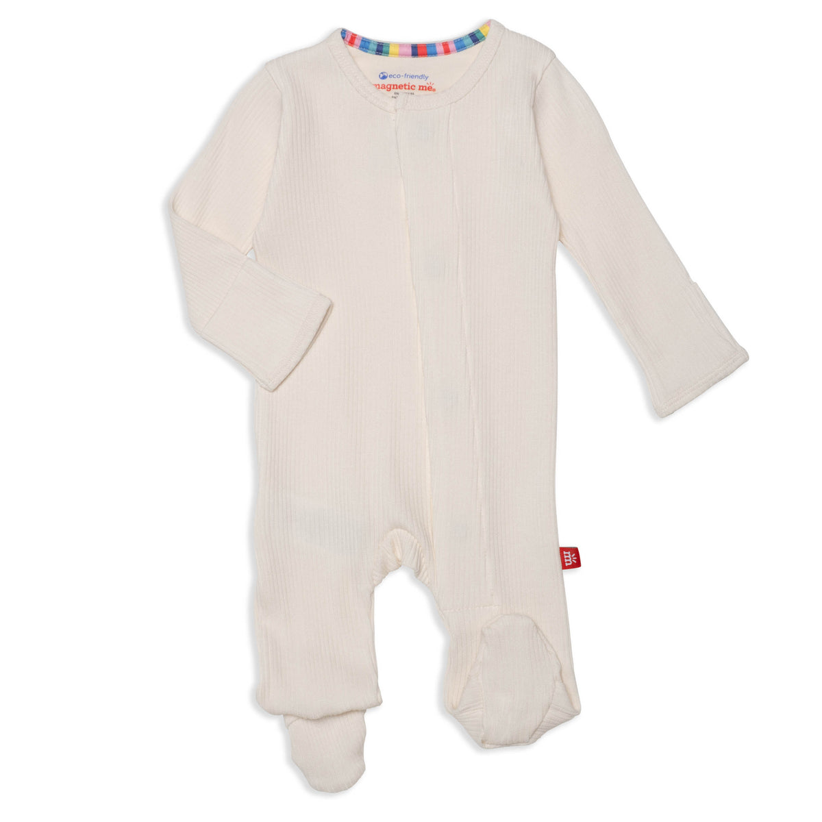 Whipped Cream Ribbed Cotton Footie