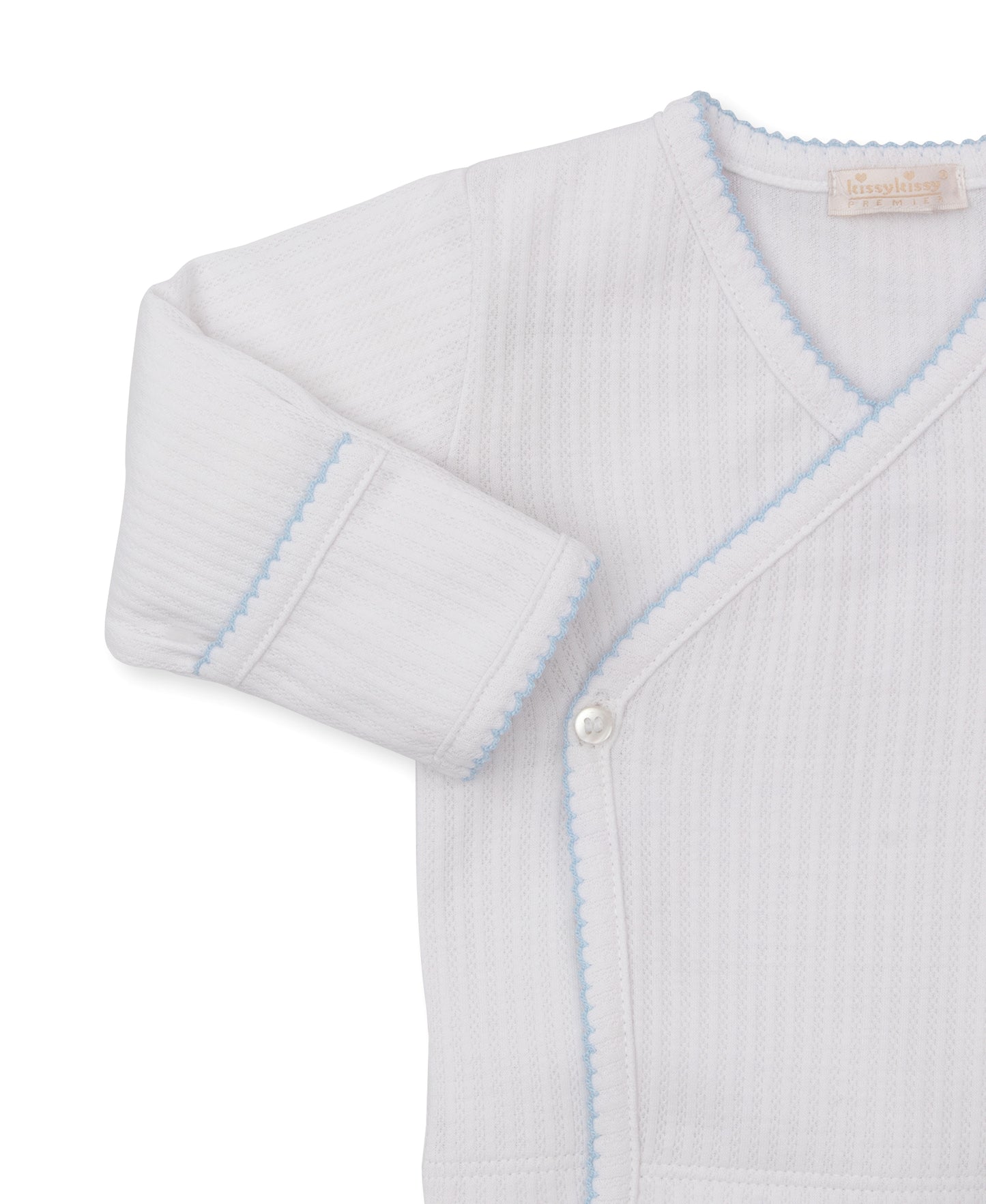 Light Blue Footed Pant Set w/ HE - Premier Baa Baa Baby Sheep